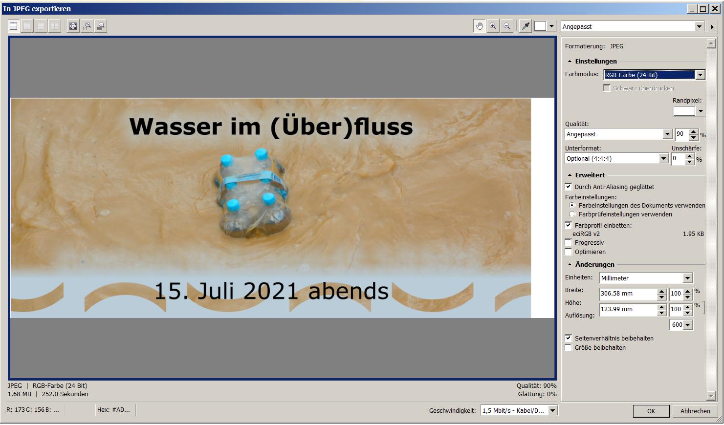Corel Draw macht beim JPG-Export weisse R�nder oder Balken