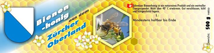 Honigetikette Z�rcher Oberland
